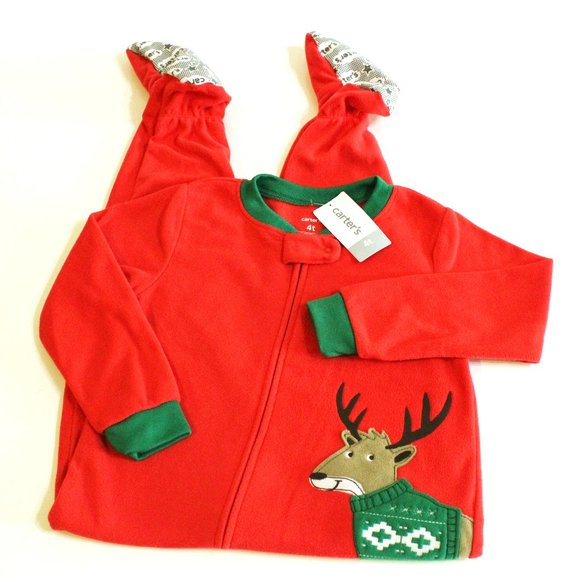 Carter's Boy's Fleece Footed Sleeper Size 4T - Picture 1 of 4